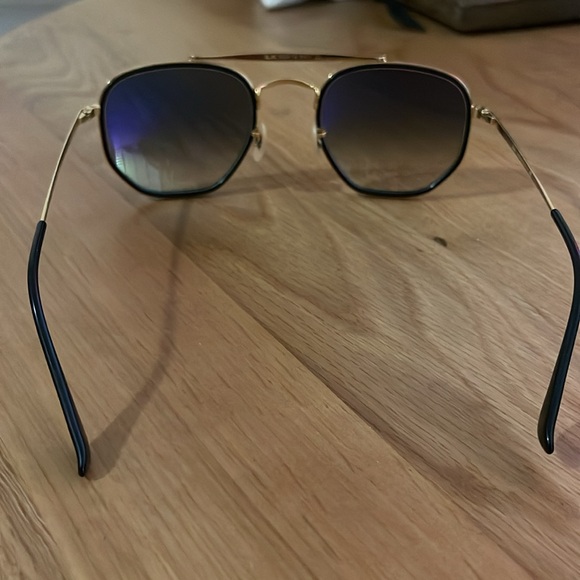 Ray-Ban Gold and Blue Aviator Sunglasses - Picture 3 of 3